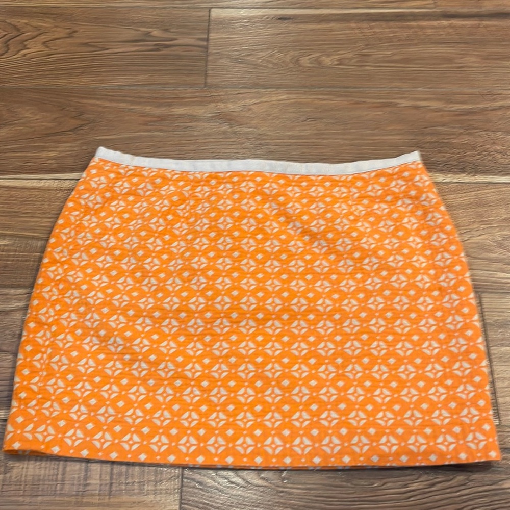 Fossil Orange Geometric Foulard Print Size 12